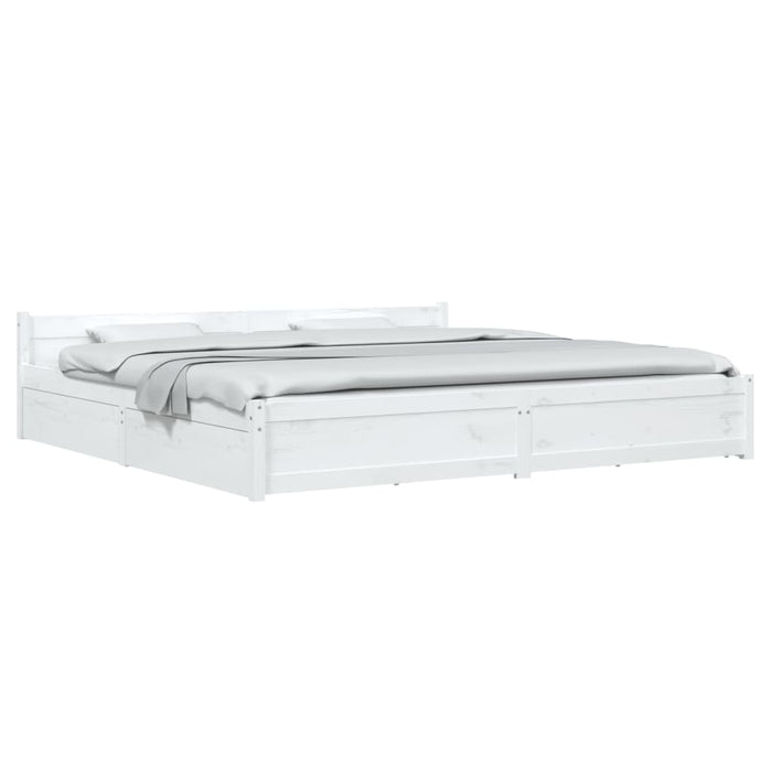 Cadru de pat cu sertare Super King, alb, 180x200 cm - WALTI WALTI