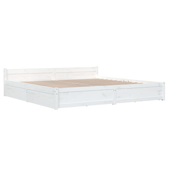 Cadru de pat cu sertare Super King, alb, 180x200 cm - WALTI WALTI