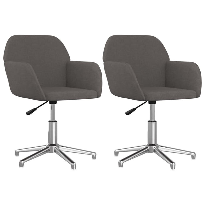 Scaune de bucătărie pivotante, 2 buc., gri închis, textil - WALTI WALTI