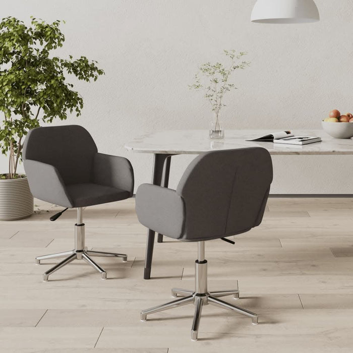 Scaune de bucătărie pivotante, 2 buc., gri închis, textil - WALTI WALTI