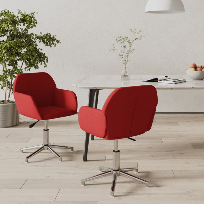 Scaune de bucătărie pivotante, 2 buc., roșu vin, textil - WALTI WALTI