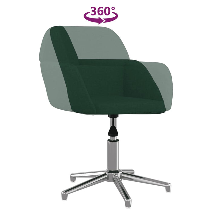 Scaune de bucătărie pivotante, 2 buc., verde închis, catifea - WALTI WALTI