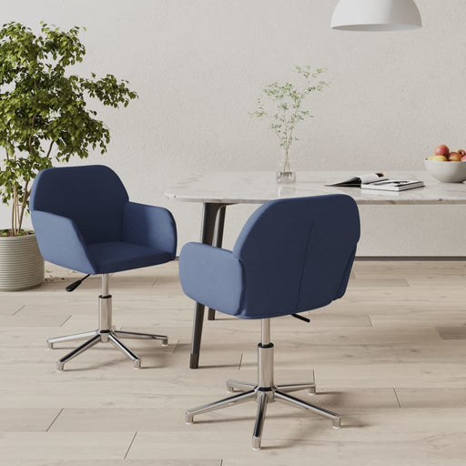Scaune de bucătărie pivotante, 2 buc., albastru, textil - WALTI WALTI