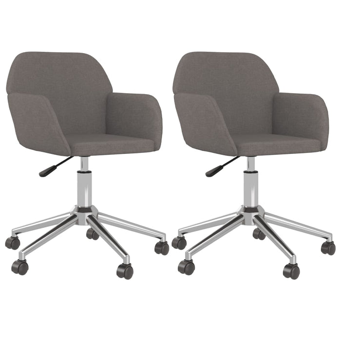 Scaune de bucătărie pivotante, 2 buc., gri închis, textil - WALTI WALTI