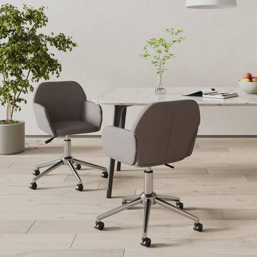 Scaune de bucătărie pivotante, 2 buc., gri închis, textil - WALTI WALTI