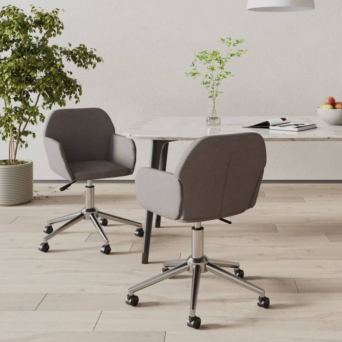 Scaune de bucătărie pivotante, 2 buc., gri închis, textil - WALTI WALTI