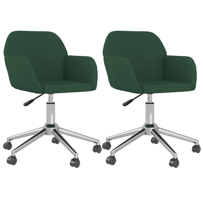 Scaune de bucătărie pivotante, 2 buc., verde închis, catifea - WALTI WALTI