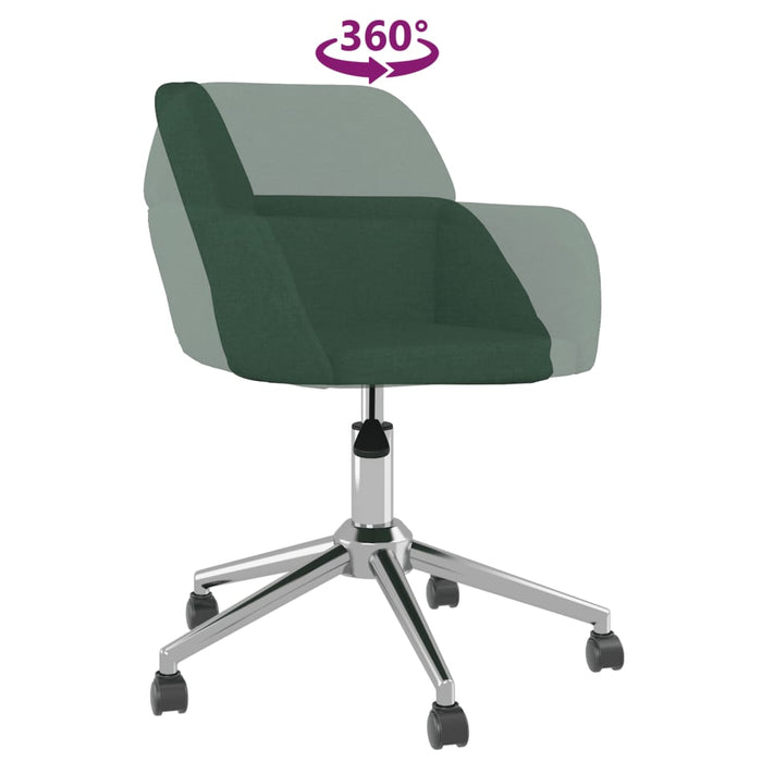 Scaune de bucătărie pivotante, 2 buc., verde închis, catifea - WALTI WALTI