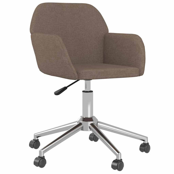 Scaune de bucătărie pivotante, 2 buc., gri taupe, textil WALTI