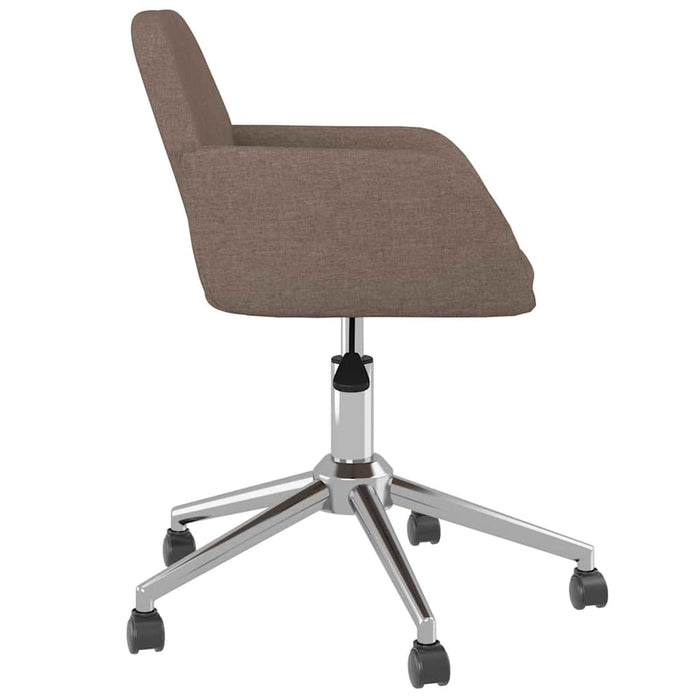 Scaune de bucătărie pivotante, 2 buc., gri taupe, textil WALTI