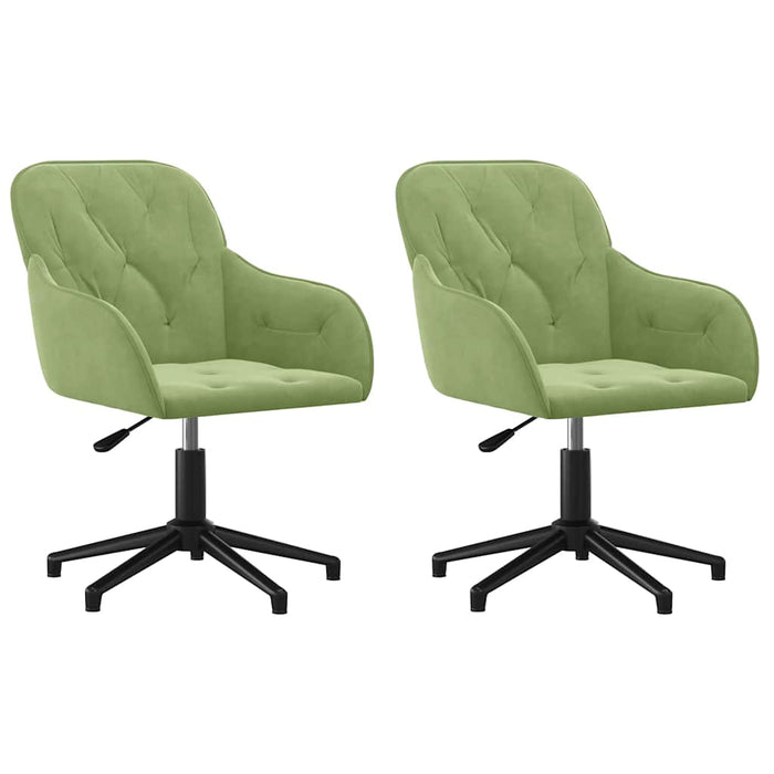 Scaune de bucătărie pivotante, 2 buc., verde deschis, catifea - WALTI WALTI