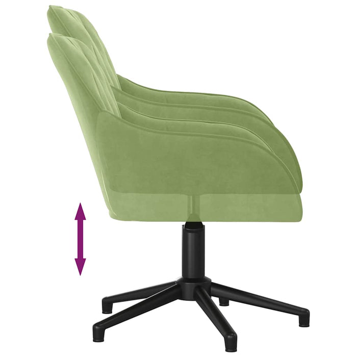 Scaune de bucătărie pivotante, 2 buc., verde deschis, catifea - WALTI WALTI