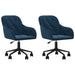 Scaune de bucătărie pivotante, 2 buc., albastru, catifea - WALTI WALTI