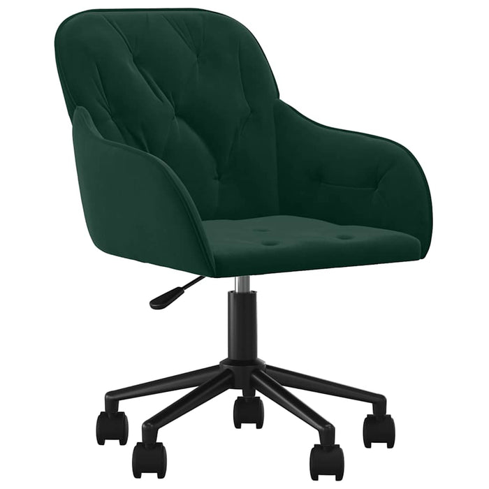 Scaune de bucătărie pivotante, 2 buc., verde închis, catifea - WALTI WALTI
