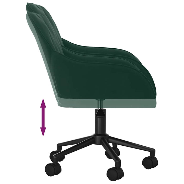 Scaune de bucătărie pivotante, 2 buc., verde închis, catifea - WALTI WALTI