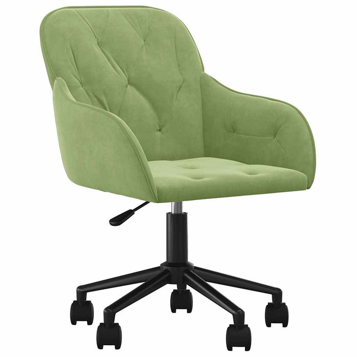 Scaune de bucătărie pivotante, 2 buc., verde deschis, catifea - WALTI WALTI