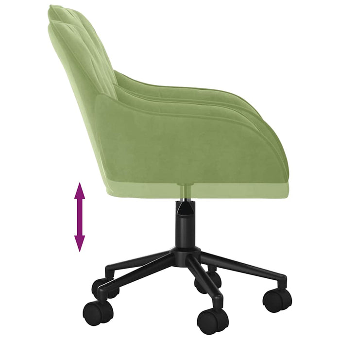 Scaune de bucătărie pivotante, 2 buc., verde deschis, catifea - WALTI WALTI