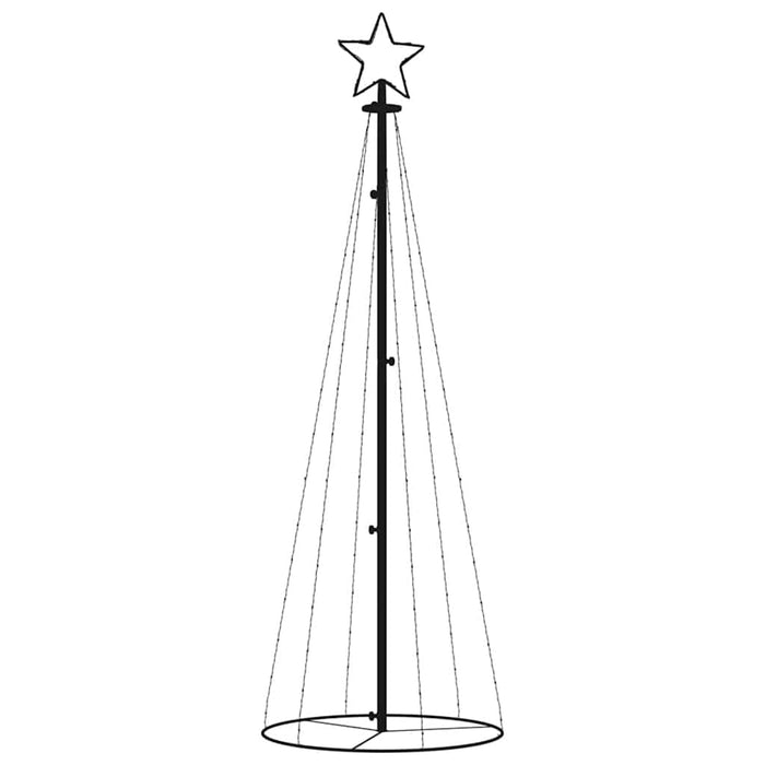 Brad de Crăciun conic, 108 LED-uri, alb cald, 70x180 cm - WALTI WALTI