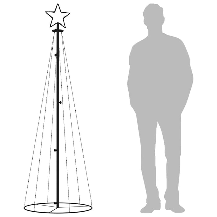 Brad de Crăciun conic, 108 LED-uri, alb cald, 70x180 cm - WALTI WALTI