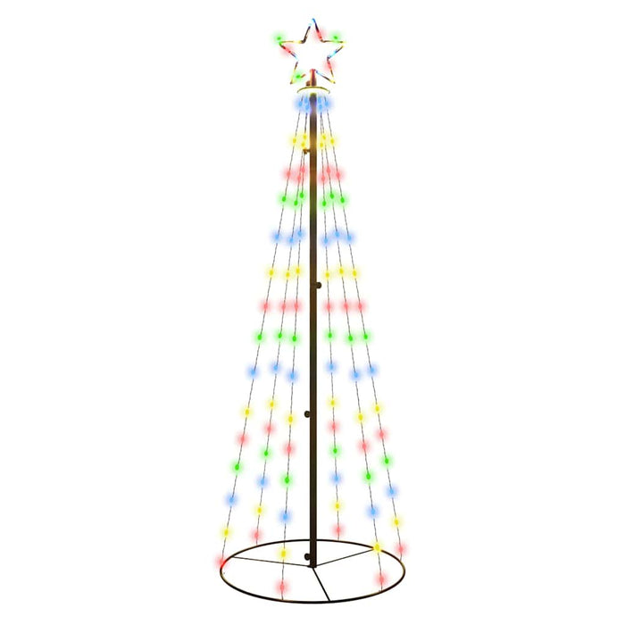 Brad de Crăciun conic, 108 LED-uri, multicolor, 70x180 cm WALTI
