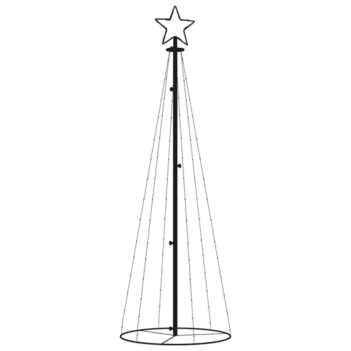 Brad de Crăciun conic, 108 LED-uri, multicolor, 70x180 cm WALTI
