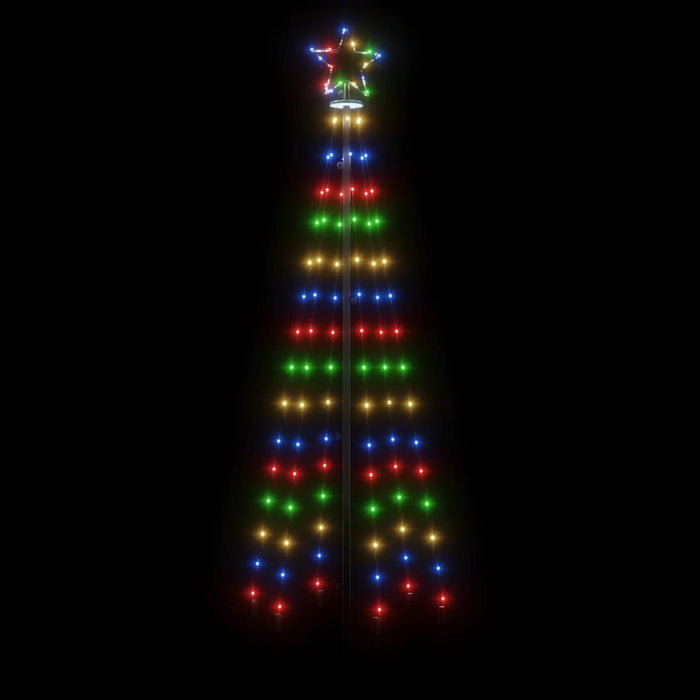 Brad de Crăciun conic, 108 LED-uri, multicolor, 70x180 cm WALTI