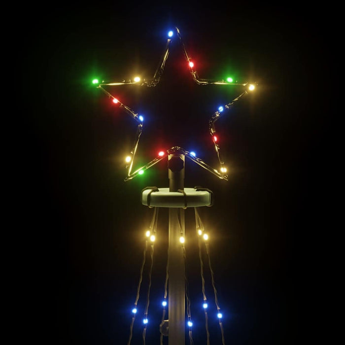 Brad de Crăciun conic, 108 LED-uri, multicolor, 70x180 cm WALTI