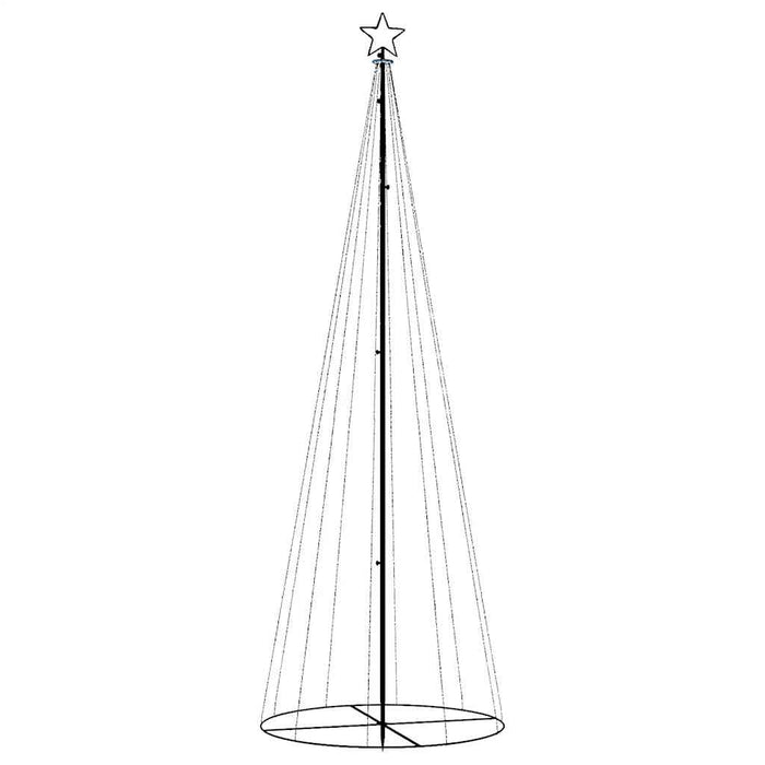 Brad de Crăciun conic, 310 LED-uri, alb cald, 100x300 cm - WALTI WALTI