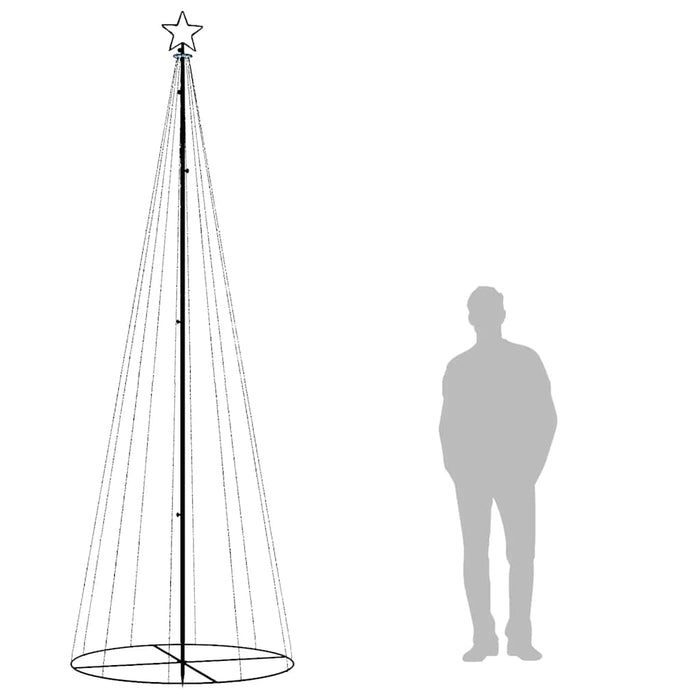 Brad de Crăciun conic, 310 LED-uri, alb cald, 100x300 cm - WALTI WALTI