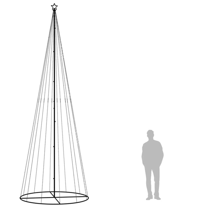 Brad de Crăciun conic, 732 LED-uri, multicolor, 160x500 cm - WALTI WALTI