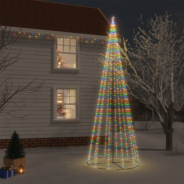 Brad de Crăciun conic, 732 LED-uri, multicolor, 160x500 cm - WALTI WALTI