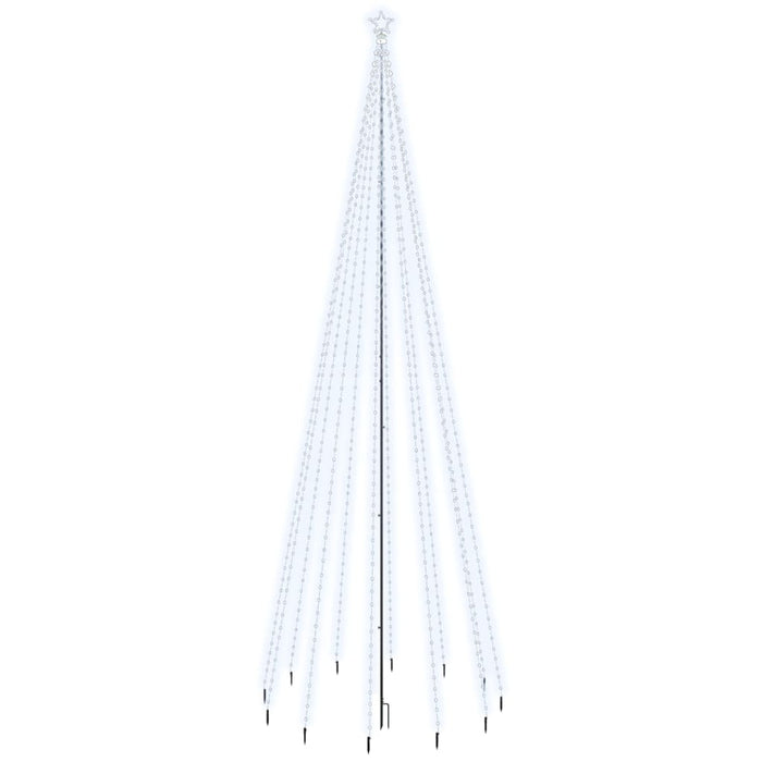 Brad de Crăciun cu țăruș, 732 LED-uri, alb rece, 500 cm WALTI