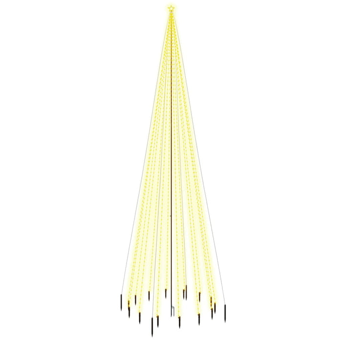 Brad de Crăciun cu țăruș, 1134 LED-uri, alb cald, 800 cm WALTI