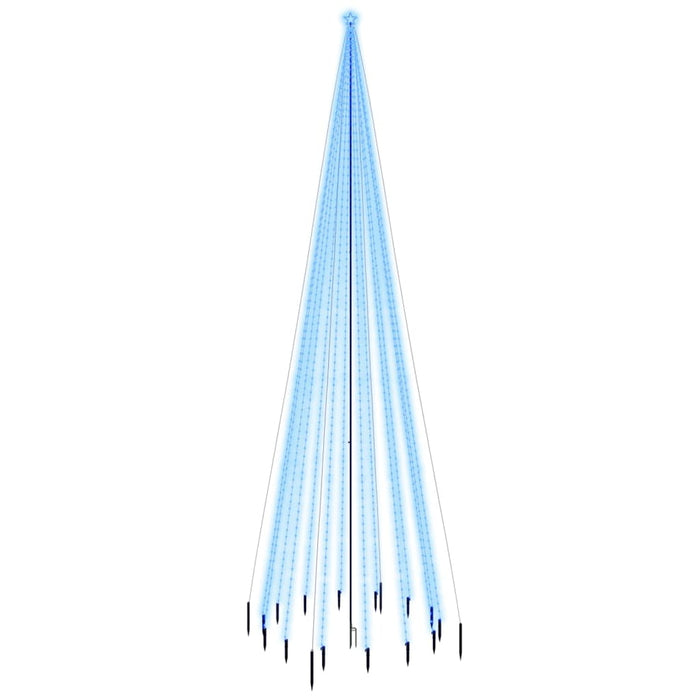 Brad de Crăciun cu țăruș, 1134 LED-uri, albastru, 800 cm WALTI