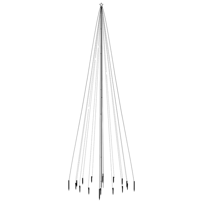 Brad de Crăciun cu țăruș, 1134 LED-uri, albastru, 800 cm WALTI