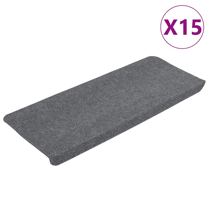 Covorașe scări autoadezive, 15 buc., gri, 65x24,5x3,5 cm - WALTI WALTI