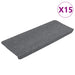 Covorașe scări autoadezive, 15 buc., gri, 65x24,5x3,5 cm - WALTI WALTI