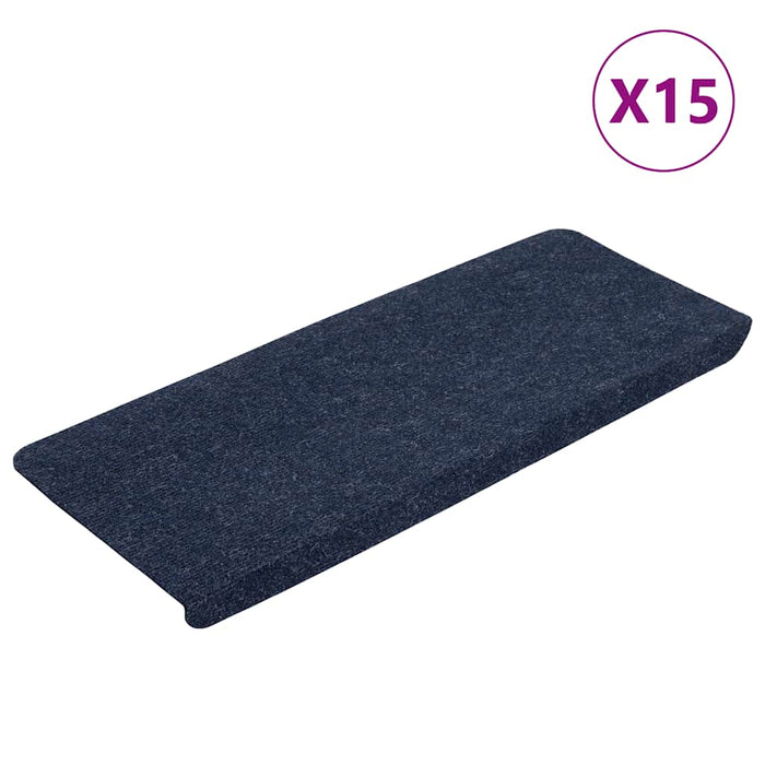 Covorașe scări autoadezive, 15 buc., albastru, 65x24,5x3,5 cm - WALTI WALTI