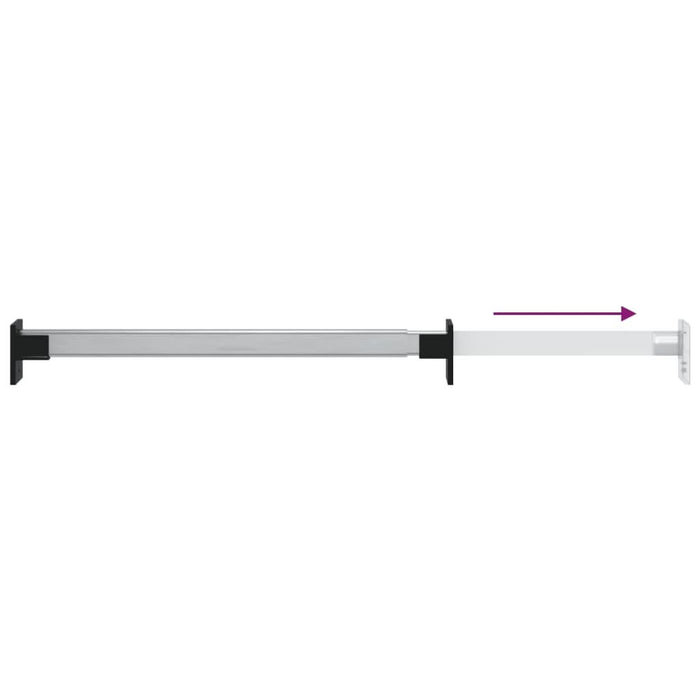 Șine telescopice pentru dulap, 2 buc., argintiu, 58-100 cm - WALTI WALTI