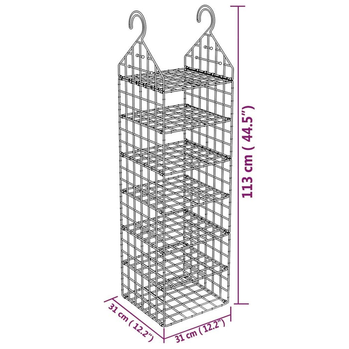 Organizator pentru dulap suspendat, cu 7 rafturi - WALTI WALTI