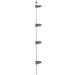 Raft de colț pentru duș telescopic 4 niveluri argintiu aluminiu - WALTI WALTI