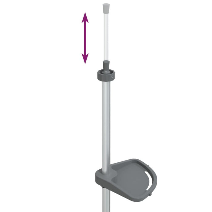 Raft de colț pentru duș telescopic 4 niveluri argintiu aluminiu - WALTI WALTI
