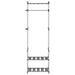 Suport de haine cu 3 niveluri, argintiu, 59x29x192 cm, aluminiu - WALTI WALTI