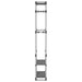 Suport de haine cu 3 niveluri, argintiu, 59x29x192 cm, aluminiu - WALTI WALTI