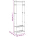 Suport de haine cu 3 niveluri, argintiu, 59x29x192 cm, aluminiu - WALTI WALTI