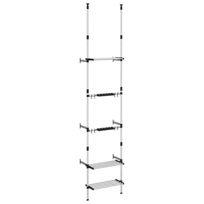 Raft telescopic de grădină cu 3 rafturi, argintiu, aluminiu - WALTI WALTI