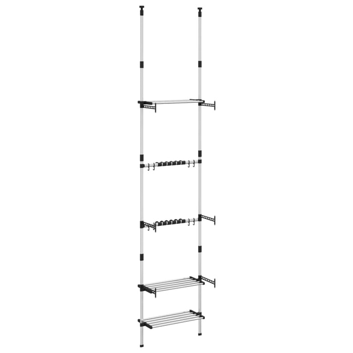 Raft telescopic de grădină cu 3 rafturi, argintiu, aluminiu - WALTI WALTI