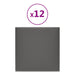 Panouri perete 12 buc. gri, 30x30 cm, piele ecologică, 1,08 m² - WALTI WALTI