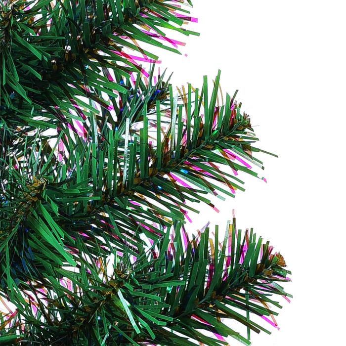 Brad de Crăciun artificial cu vârfuri irizate verde 150 cm PVC WALTI