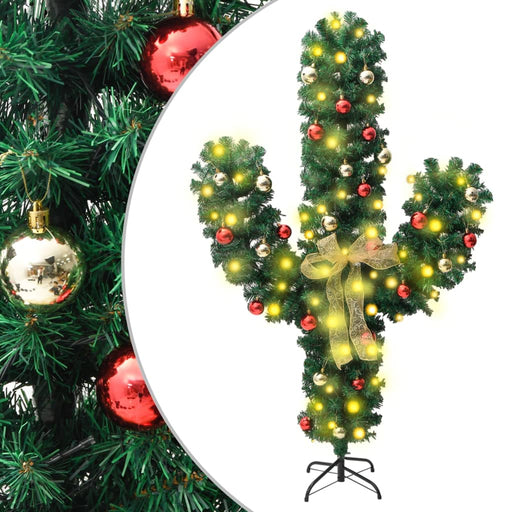 Cactus de Crăciun cu suport și LED, verde, 180 cm, PVC - WALTI WALTI